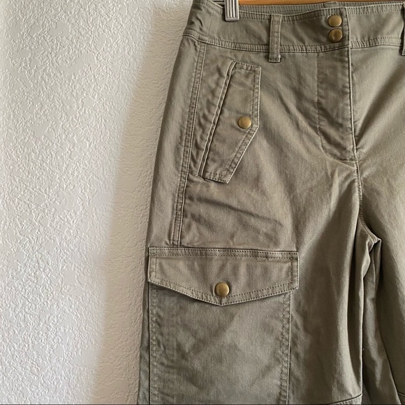 J. Crew Olive Green Cargo Pants High Rise Straight - Picture 5 of 9